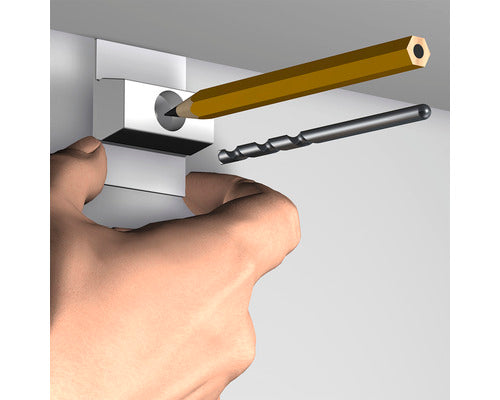 Ophangsysteem Schilderij Plafond Click Rail - Wit 4 meter