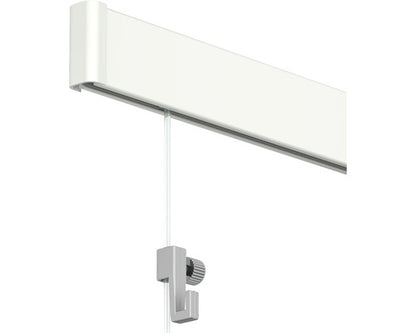 Ophangsysteem Schilderij Plafond Click Rail - Wit 4 meter