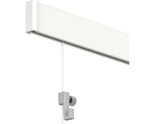 Ophangsysteem Schilderij Plafond Click Rail - Wit 4 meter