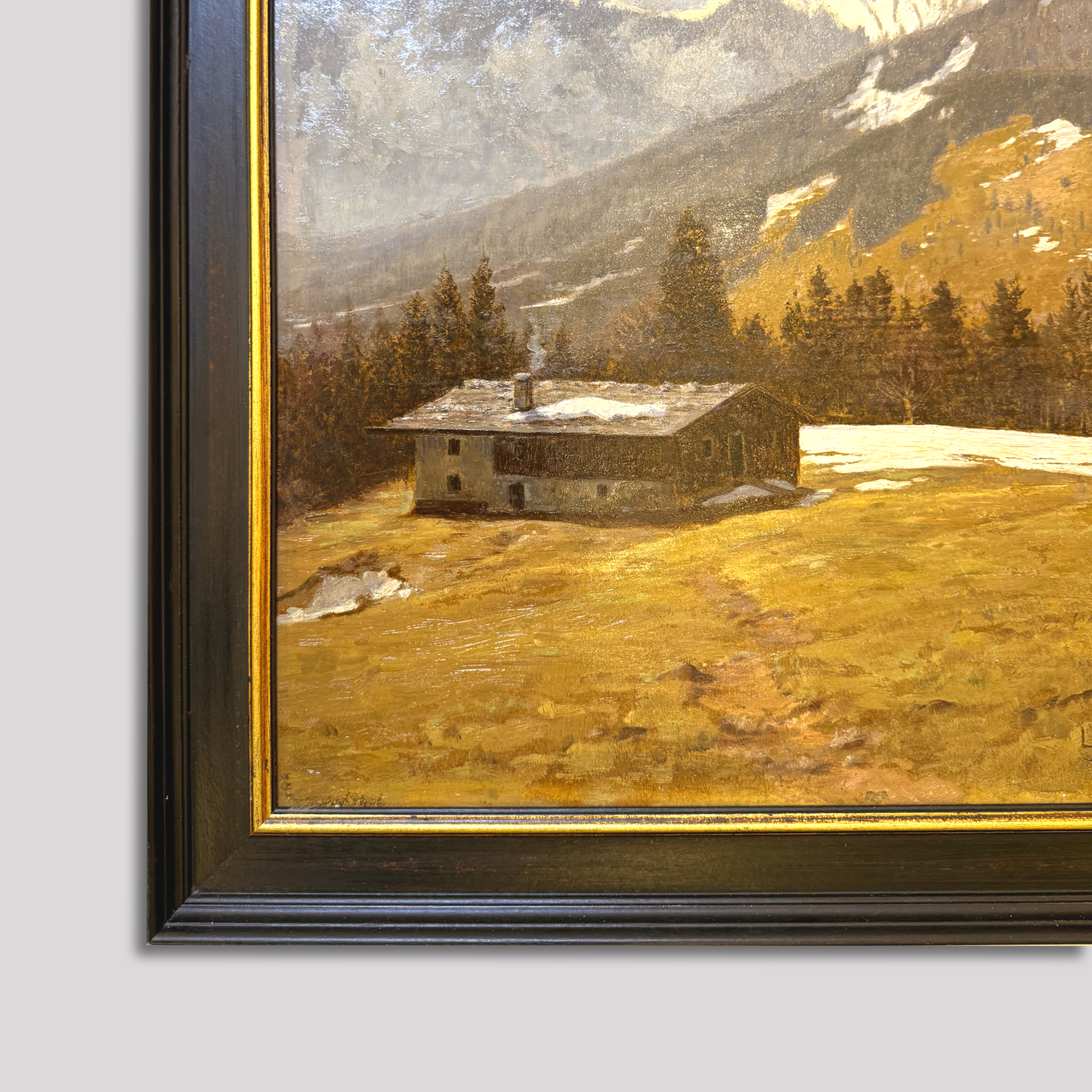 L. Gekgen - " Ski chalet: de rook hut" circa 1940
