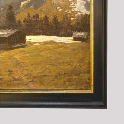 L. Gekgen - " Ski chalet: de rook hut" circa 1940